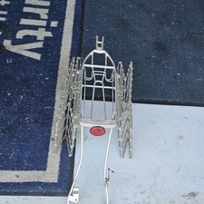 Schwinn Silver Metal Foldable Rear Bicycle Basket Dual Wire Sides Reflector