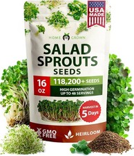 Premium Sprouting Seeds Mix - Microgreens 118,200 Seeds for Indoor Growing - ...