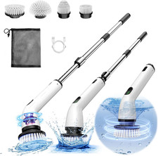 Electric Spin Scrubber, Full-Body IPX7 Waterproof Bathroom Scrubber,4 Replacemen