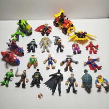 Fisher Price Imaginext DC Super Friends Mixed Action Figure Lot Vehicles Batman
