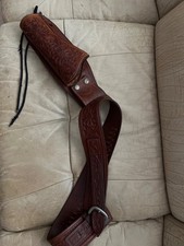 Cowboy Gun Holster und Belt, echt Leder
