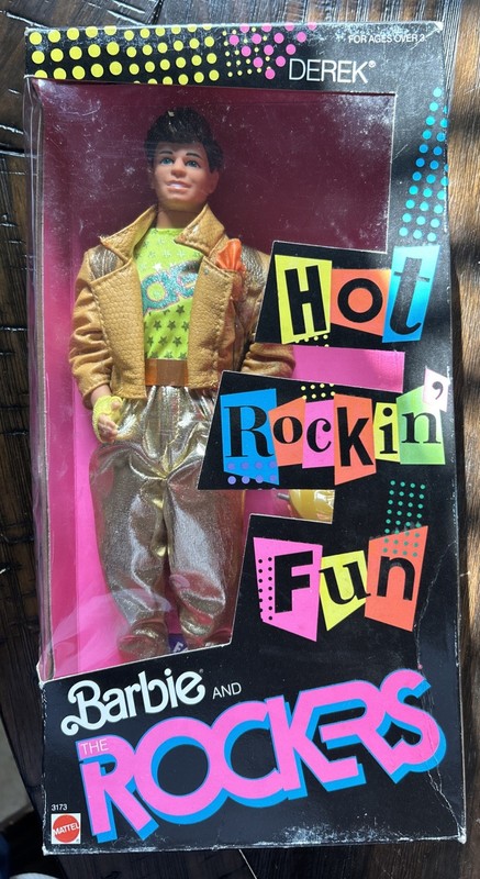 Vintage Mattel Barbie & the Rockers 1986 Hot Rockin' Fun Derek #3173