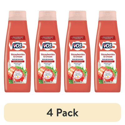 Alberto VO5 Strawberries & Cream Shampoo with Soy Milk, 16.9 fl oz, 4 Pack
