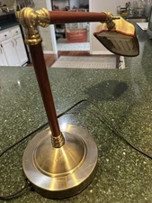 Lights of America Touch Desk Lamp – Adj Arm Stainless Steel & Wood Happy Light