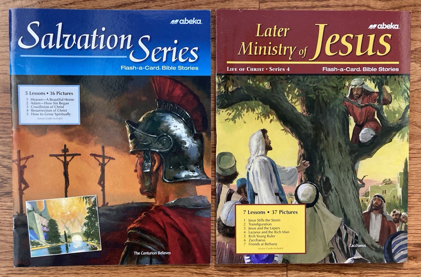 Abeka Flash A Card Bible Stories Salvation Series and Later Ministry of Jesus