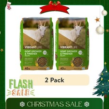  2 pack Vibrant Life Goat Grower  Finisher Pellets, 40 lb Bag