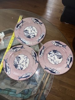 (3) Plates "Shields Tavern" pattern Homer Laughlin for Colonial Williamsburg