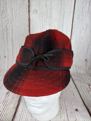Stormy Kromer The Original Cap, Wool Blend Hat, Red Plaid 7 1/8 Made In The USA
