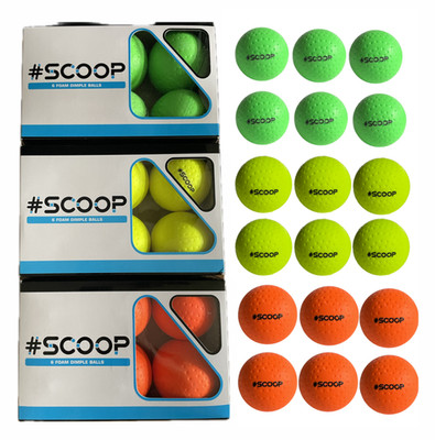 6er Pack SCOOP X-Treme Hockey Dimple Street-Balls Hockeyball Schaumstoff TOP