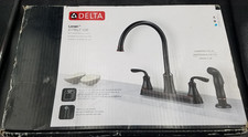 Delta Lorain Double Handle Kitchen Faucet Sprayer Oil Rubbed Bronze 2176LF-OB