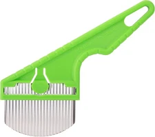 Nisaku NJP2510 Zassou Burush Sidewalk Stainless Steel/Green Plastic Handle 