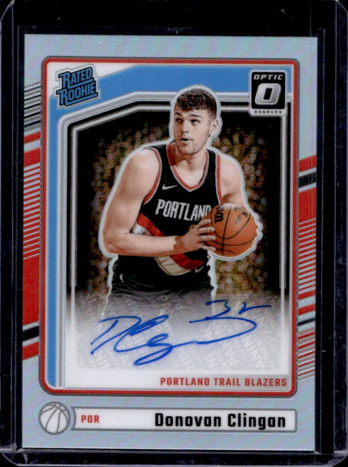 2024-25 Donruss Optic Donovan Clingan Rated Rookie Holo RC Auto #304