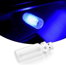 USB LED Night Light, Portable Touch Dimmable Car Ambient Lamp, Ret Color: Blue