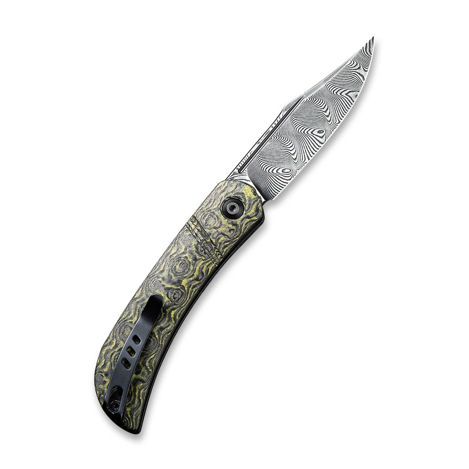 Civivi Knives Appalachian Drifter C2015DS-3 Damascus Steel Yellow Carbon Fiber - Image 2 of 4