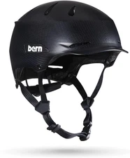 Bern Hendrix Adult Bicycle Helmet for Men/Women, Carbon Semi-Gloss Black - Large