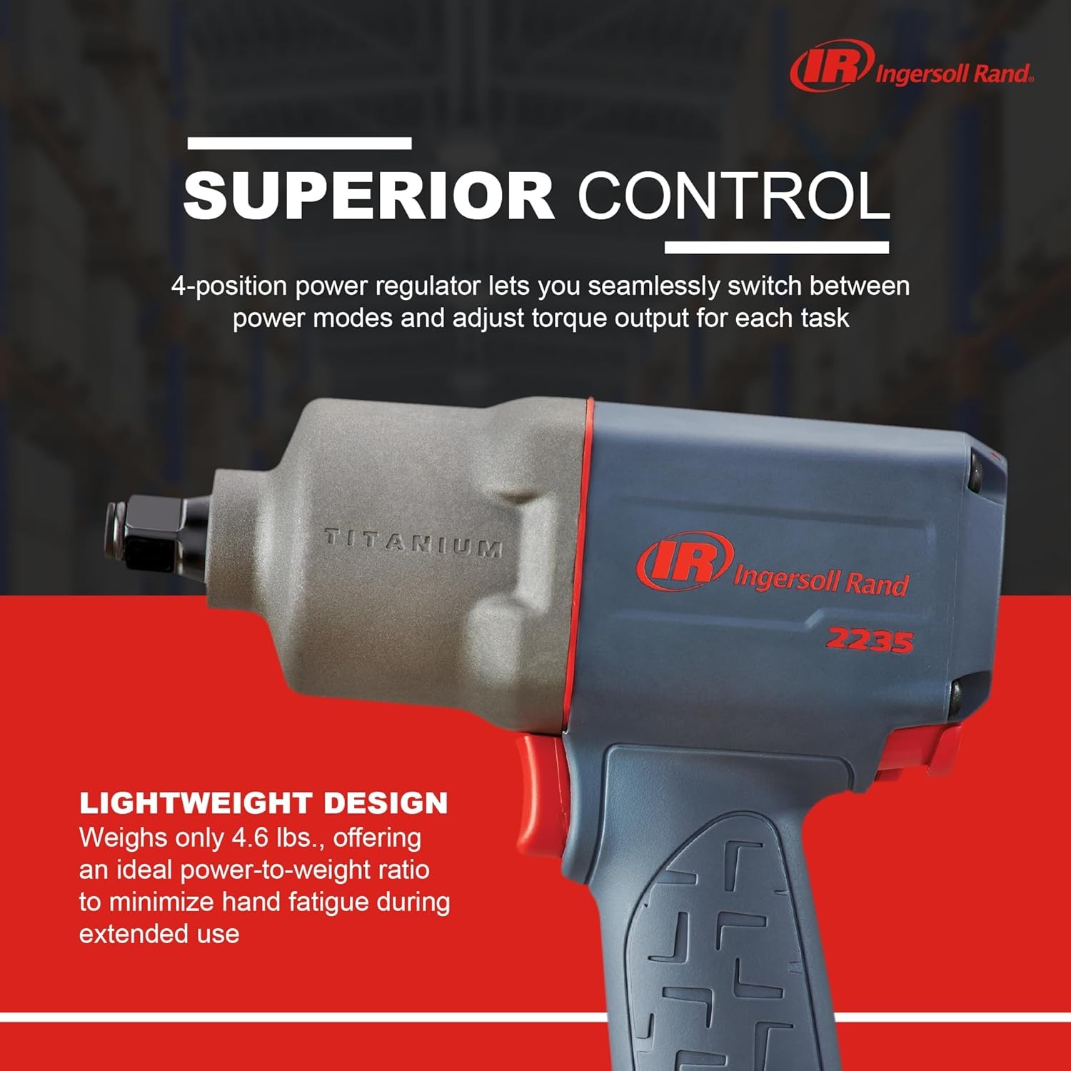 Ingersoll Rand 2235TiMAX 1/2-Inch-Drive Air Impact Wrench with Up to 1,350