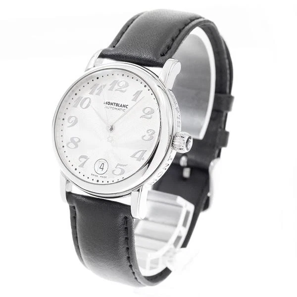 Breguet — Montblanc Wristwatch 7019 36mm SS Silver Dial Automatic Date Watch #C10285