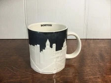 Starbucks Boston City Skyline 3D Relief Coffee Tea Mug 2012 Collector Series Cup