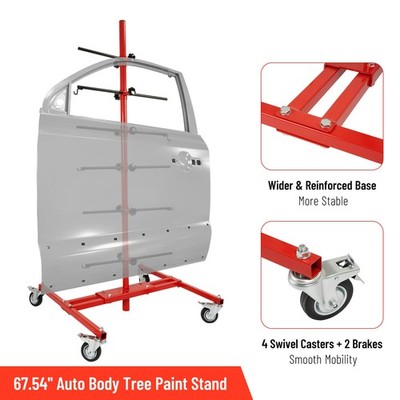 240LBS Auto Body Bumper Rack Paint Stand Post Panel Fender Door Repair