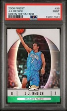 2006 Topps Finest JJ Redick #/199 Green Refractor 98 Lakers Rookie RC PSA 9 Mint