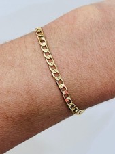 Gold Filled 4mm Curb Bracelet Classic Bold Shine