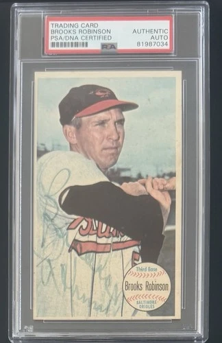 1964 Topps BROOKS ROBINSON Orioles HOF ~ PSA Graded SIGNED AUTO Baseball Card