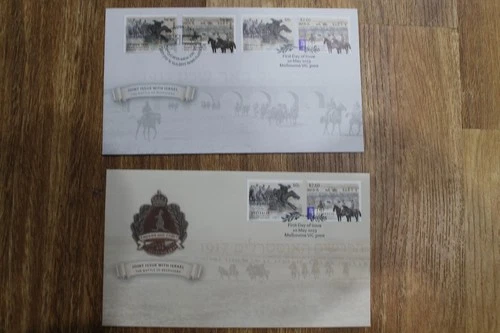 2013 LIGHTHORSE AUSTRALIA ISRAEL JOINT ISSUE LIGHT HORSE FDC COVER SET OF 2