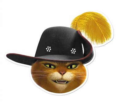 Puss In Boots Aus Shrek Einzelkarte Party Spaß Gesicht Maske - Antonio Banderas