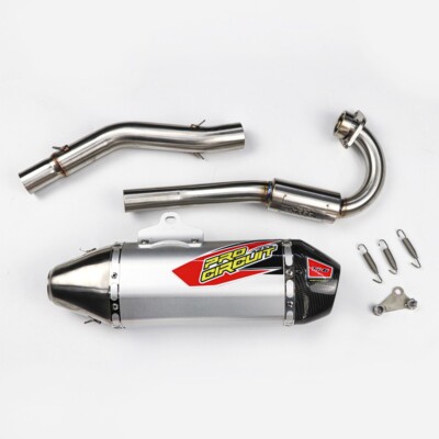 SET PIPE EXHAUST MUFFLER RACING CARBON FOR KAWASAKI KLX140 KLX140L