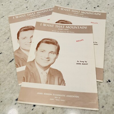 Lot 3 I Want That Mountain Caleb s Song Sheet Music Bill Harvey John Mckay 1969