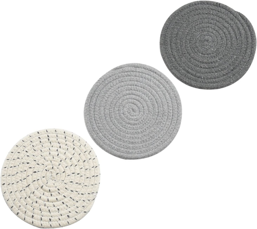 Potholders Set Trivets Set 100% Pure Cotton Thread Weave Hot Pot Holders Set (Se - Picture 4 of 12