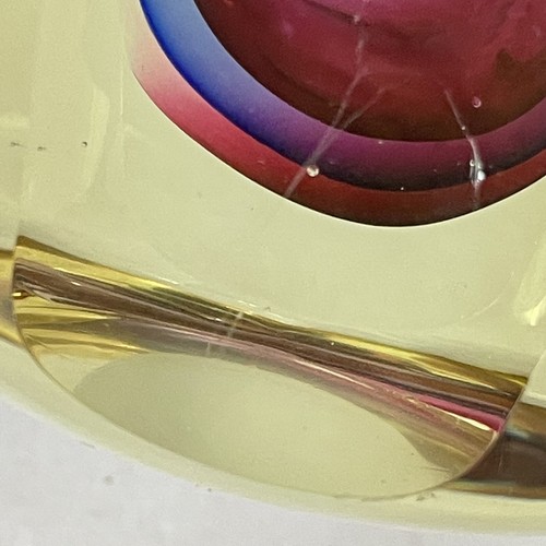 Murano Sommerso Red Purple Blue Scent Bottle with Stopper - Picture 11 of 11
