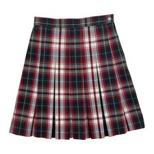 Parker Skirt High Waist Pleated Tartan Red Plaid Juniors Size 3 Academia Preppy