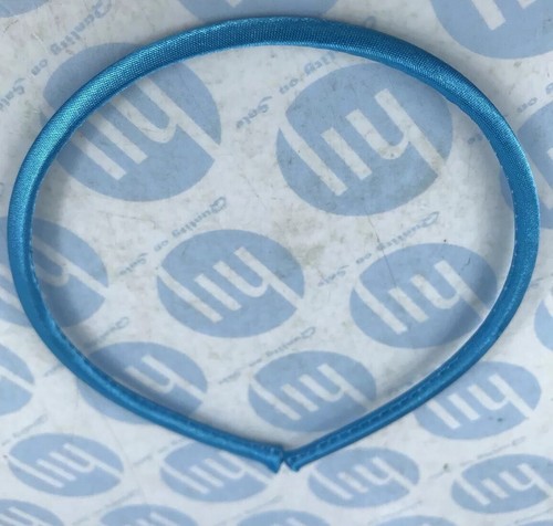 PLAIN SATIN ALICE BANDS HEADBAND FABRIC HIR BAND WOMENS GIRL SKY BLUE COLOUR 5mm - Picture 2 of 3