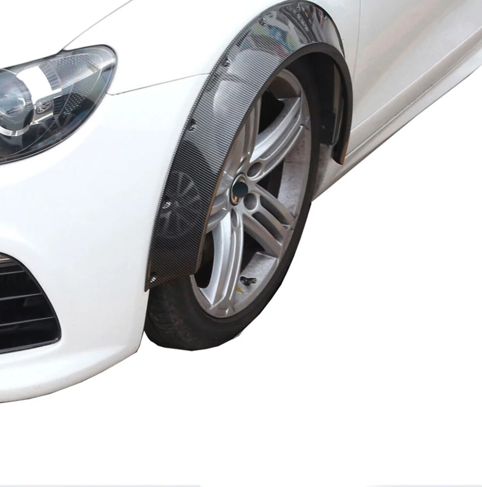 Kit de 4 piezas F+R arco negro satinado 2,3" carrocería ancha guardabarros llamaradas extensión para BMW Foto 4 de 4