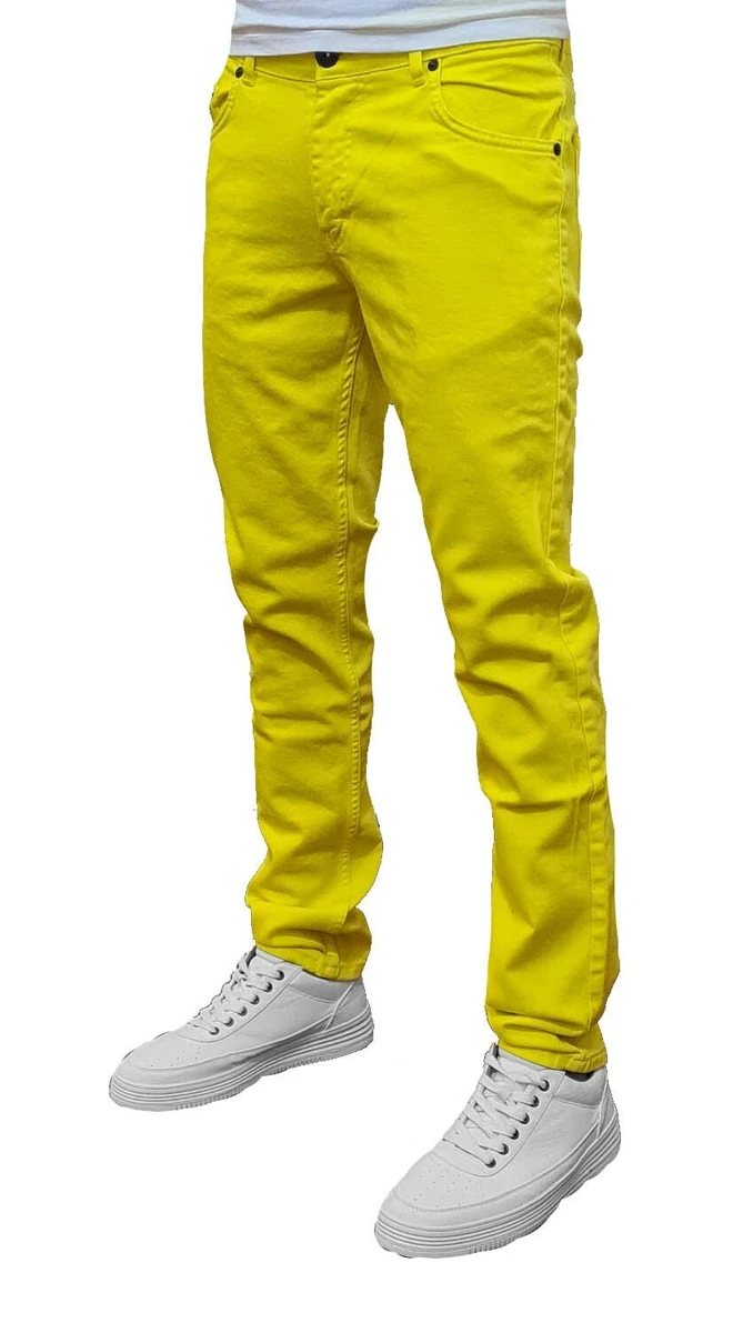 Jean top jaune homme