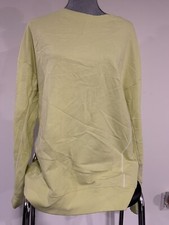 HOLLISTER Juniors pale yellow Long Sleeve crew Sweatshirt size L