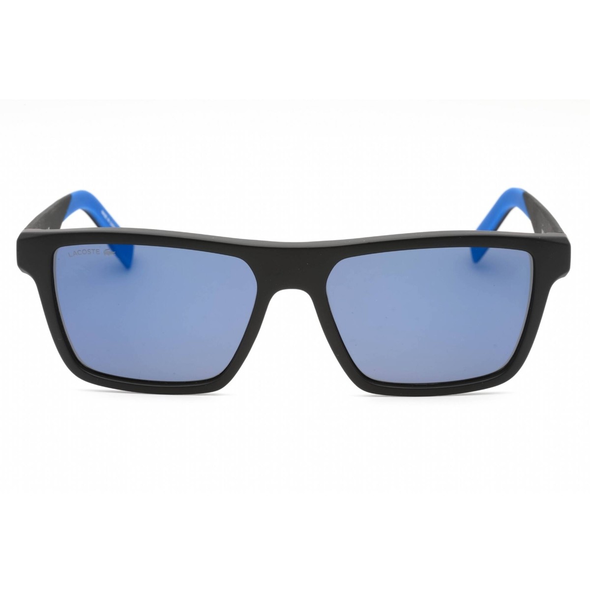 ブレクナム sp Los Lagos ラベル付き Lacoste Men's Sunglasses Matte Black/Blue Rectangular Full Rim