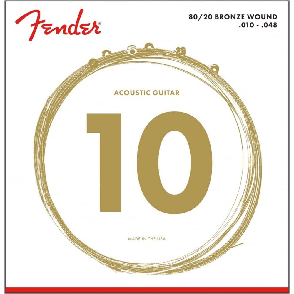 Fender 80/20 Bronze 10-48 Acoustic Guitar Strings, Extra Light - Image 3