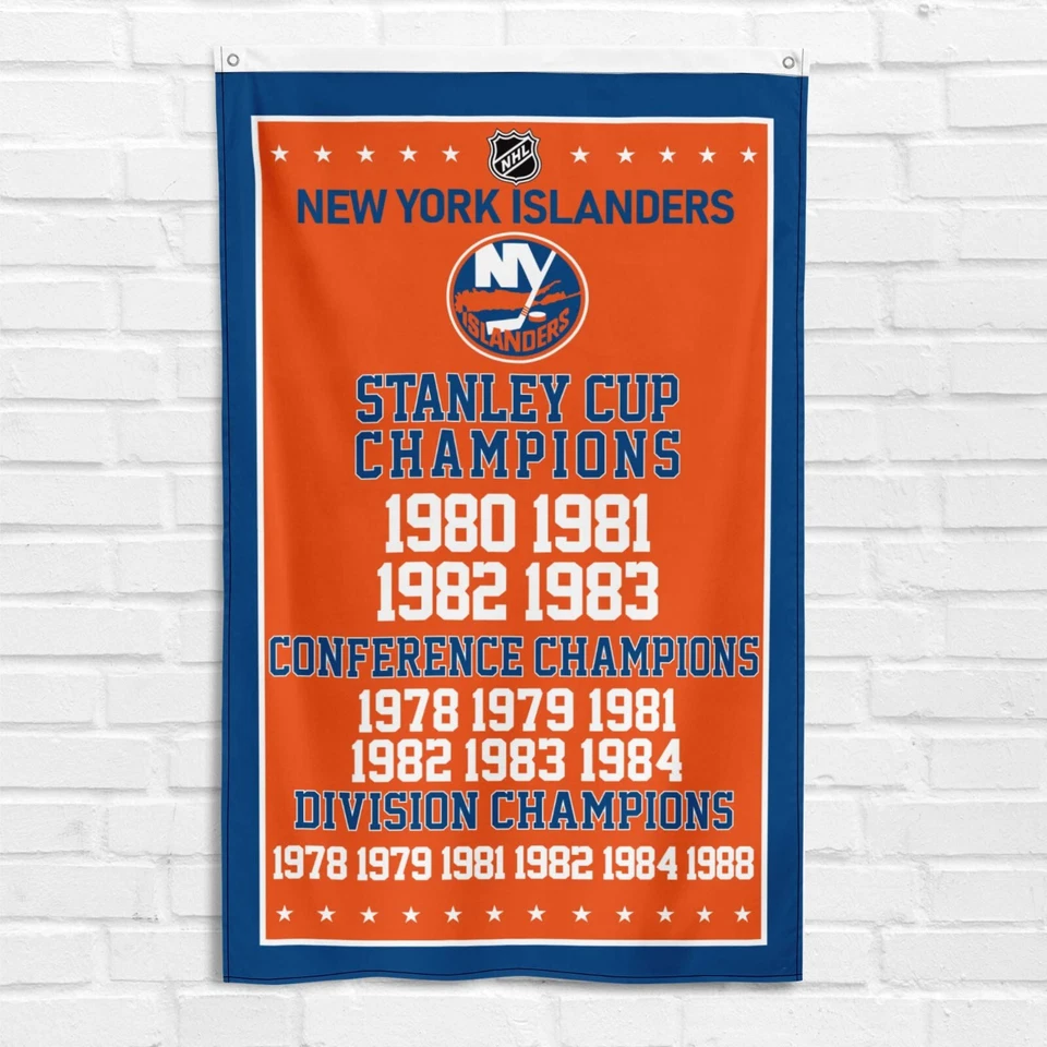 For New York Islanders 3x5 ft Flag Hockey Stanley Cup Champions Banner - Image 2 of 4