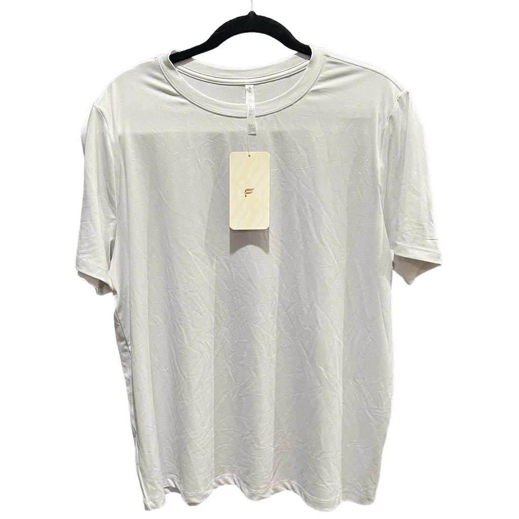 Fabletics Women's 2XL Gray Quick-Dry Short Sleeve T-Shirt Casual