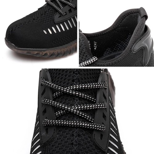 Puntera de acero Entrenadores Entrenadores de seguridad Zapatos de trabajo Hombres Mujeres Unisex Reino Unido 6 - Imagen 3 de 4