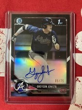 Greyson Jenista RC  BLACK Refractor #5/75  2018 Bowman Chrome Draft Mint Braves