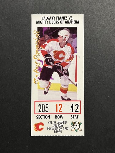 FLEURY ALL TIME GOAL SCORER 11/29/97 CALGARY FLAMES NHL TICKET vs
