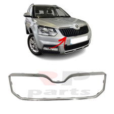 FOR SKODA YETI 2013 - 2017 NEW FRONT BUMPER UPPER CENTER GRILLE CHROME TRIM
