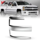 Headlight Chrome Trim Bezel for 2015-2019 Chevy Silverado 2500 3500HD Right Side