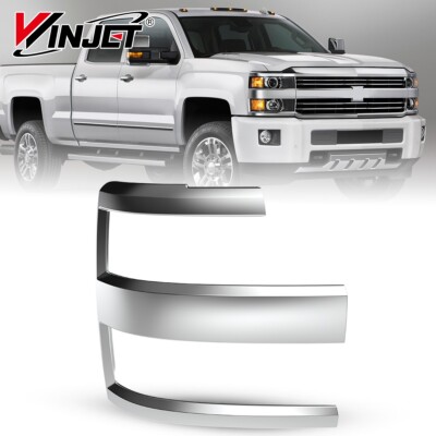 Headlight Chrome Trim Bezel for 2015-2019 Chevy Silverado 2500 3500HD ...