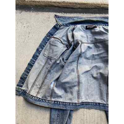 Vintage Moschino Jeans Blue Denim Jean Jacket Trucker Men's Size