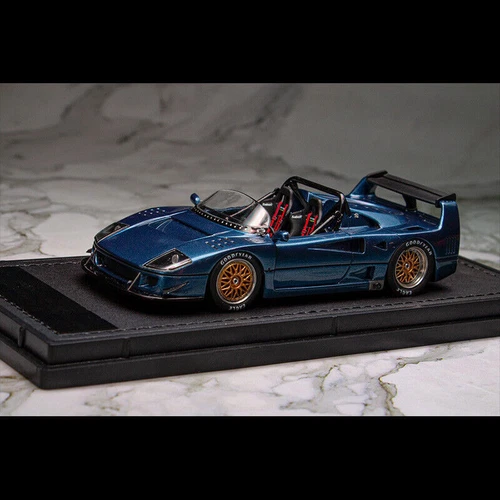 Top Marques1:43Blue Ferrari F40 LM Barchetta Beurlys 1987 Diecast Car Collection - Picture 2 of 2
