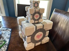 Portal-Inspired Weighted Companion Cube Storage Containers with Removable Lid